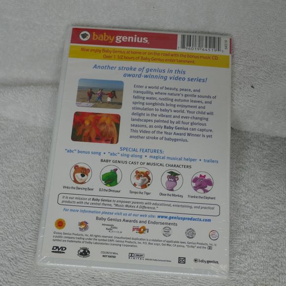 Baby Genius - The Four Seasons DVD - New/Sealed Educational Animated - Picture 8 of 10